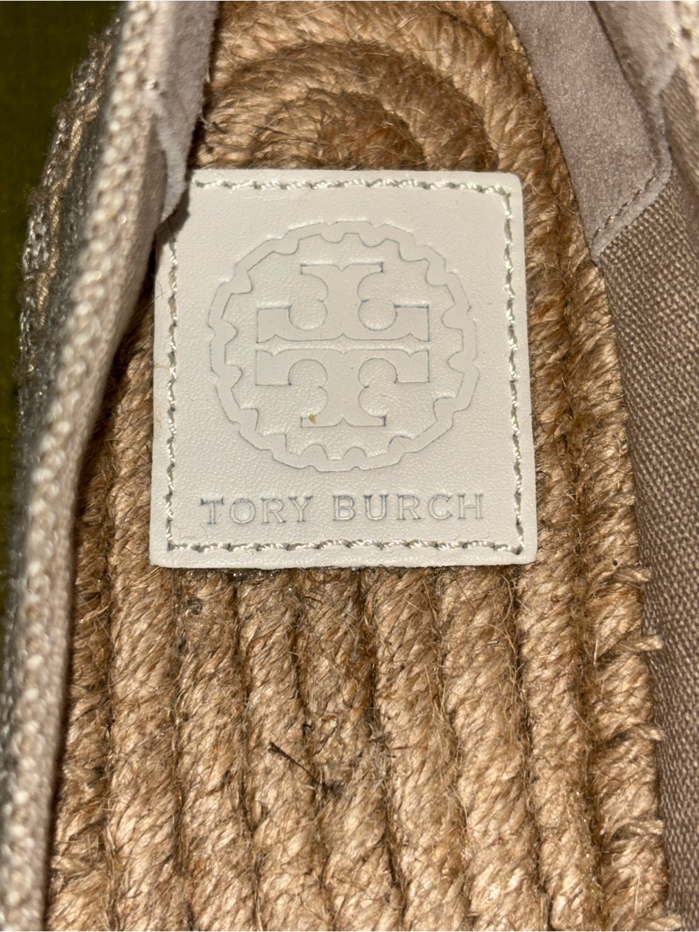 NIB Tory Burch Lily Platform Espadrille, Linen/Embroidery Natural $228 - Picture 9 of 10